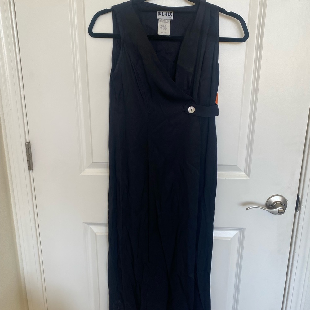 Vintage Elegant Black Sleeveless Dress